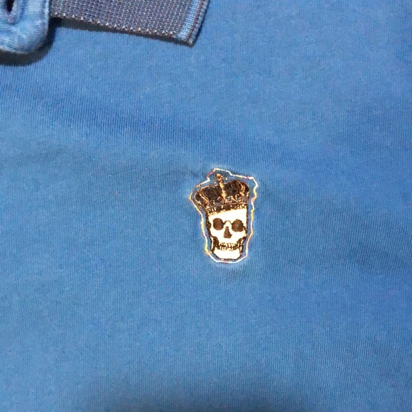 Robert Graham mens L large blue short sleeve designer polo - Picture 4 of 6